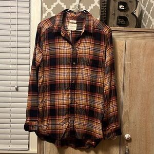 Plaid Button-Up Shirt